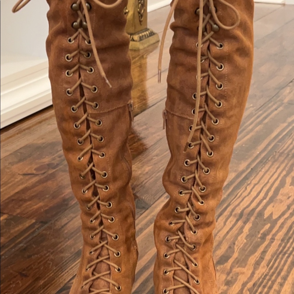 Joe Lace-Up Over the Knee Boots